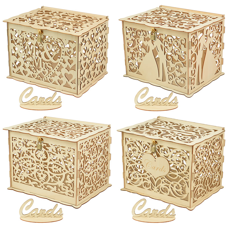 30X24X21cm DIY Wedding Gift Ca - Card Index Box 리뷰 및 가격
