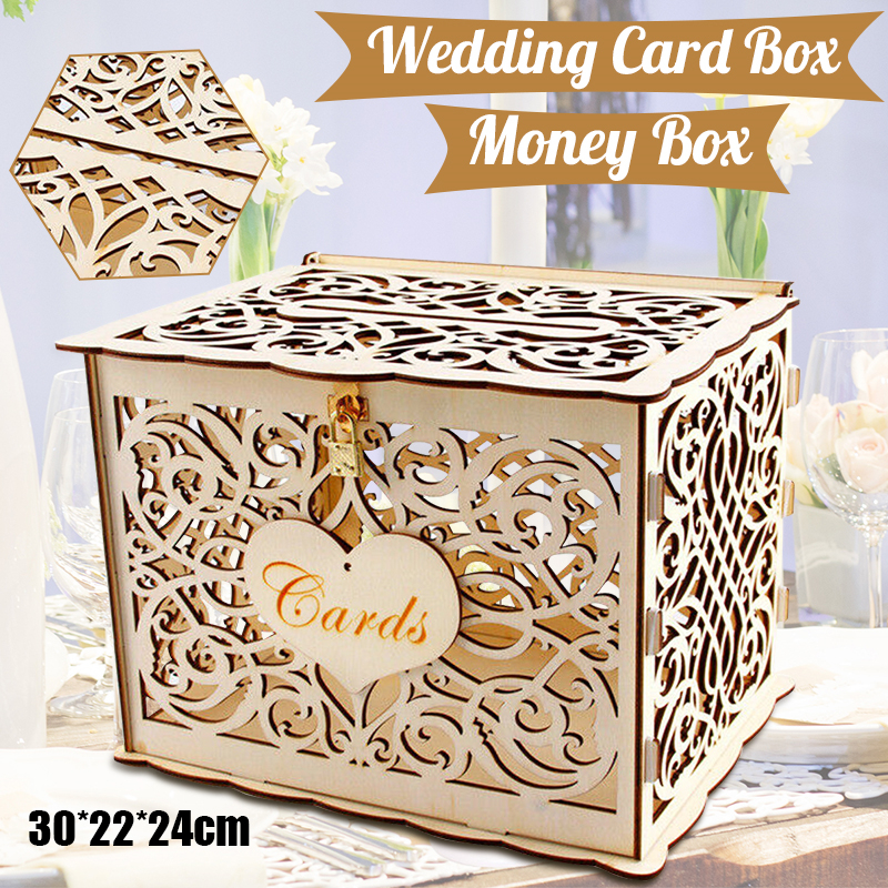 30X24X21cm DIY Wedding Gift Ca - Card Index Box 리뷰 및 가격
