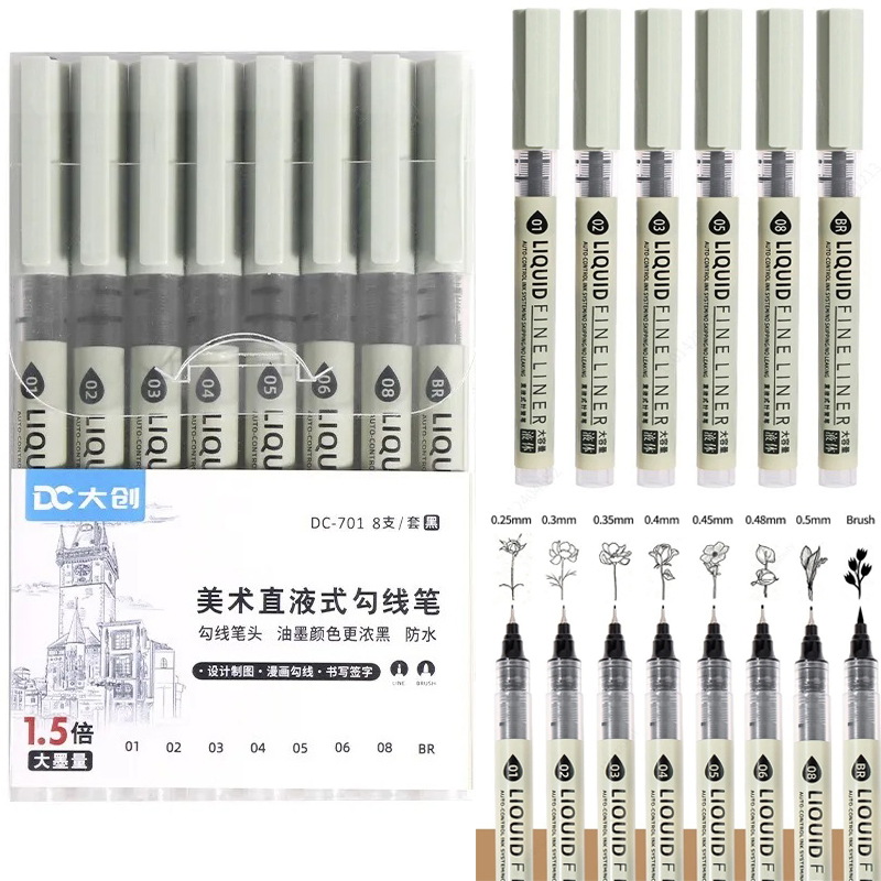 12 Tibs Black Pen Fine Line Sk - Correction Pen Fine 리뷰 및 가격
