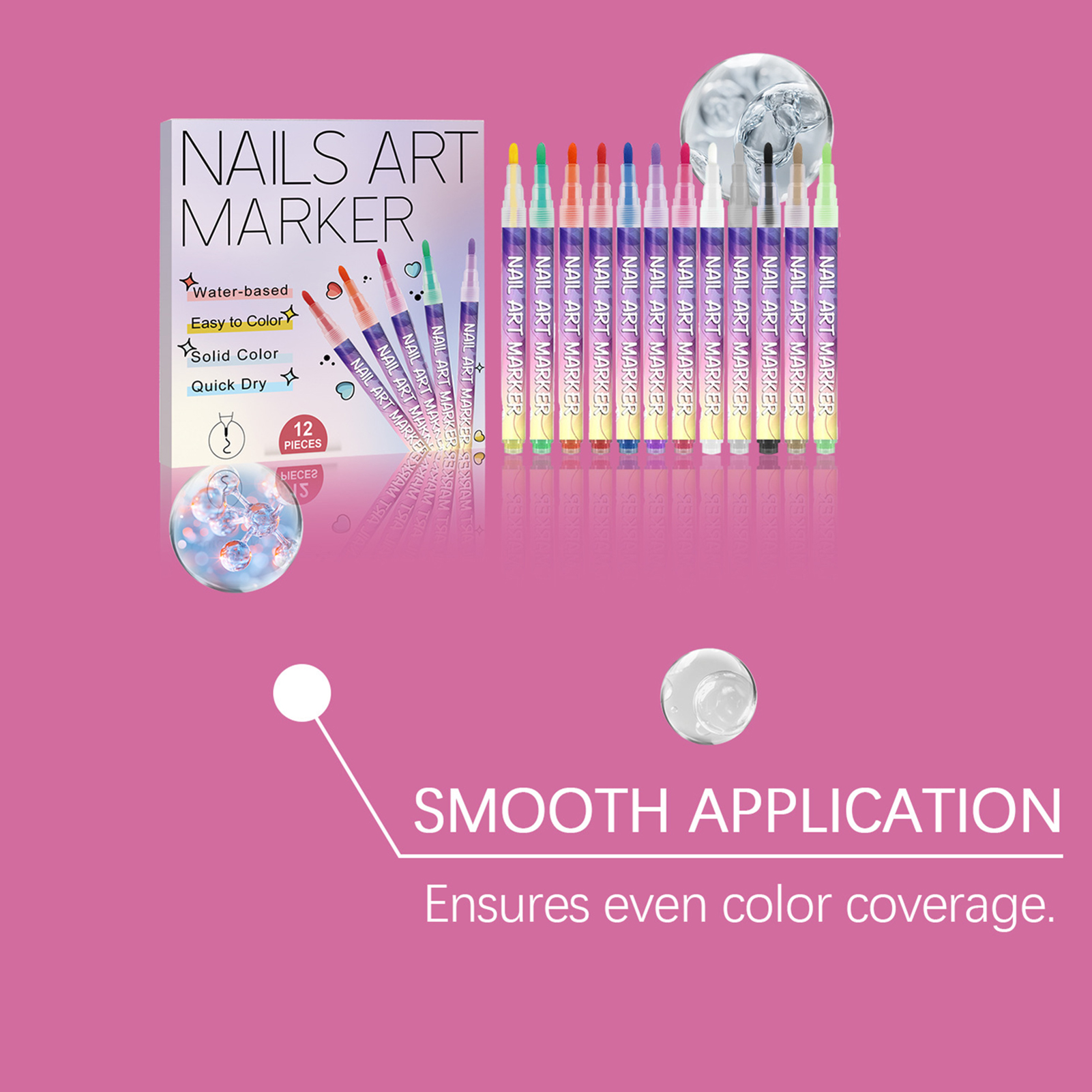 12Pcs Nail Art Pens With Fine  - Correction Pen Fine 리뷰 및 가격