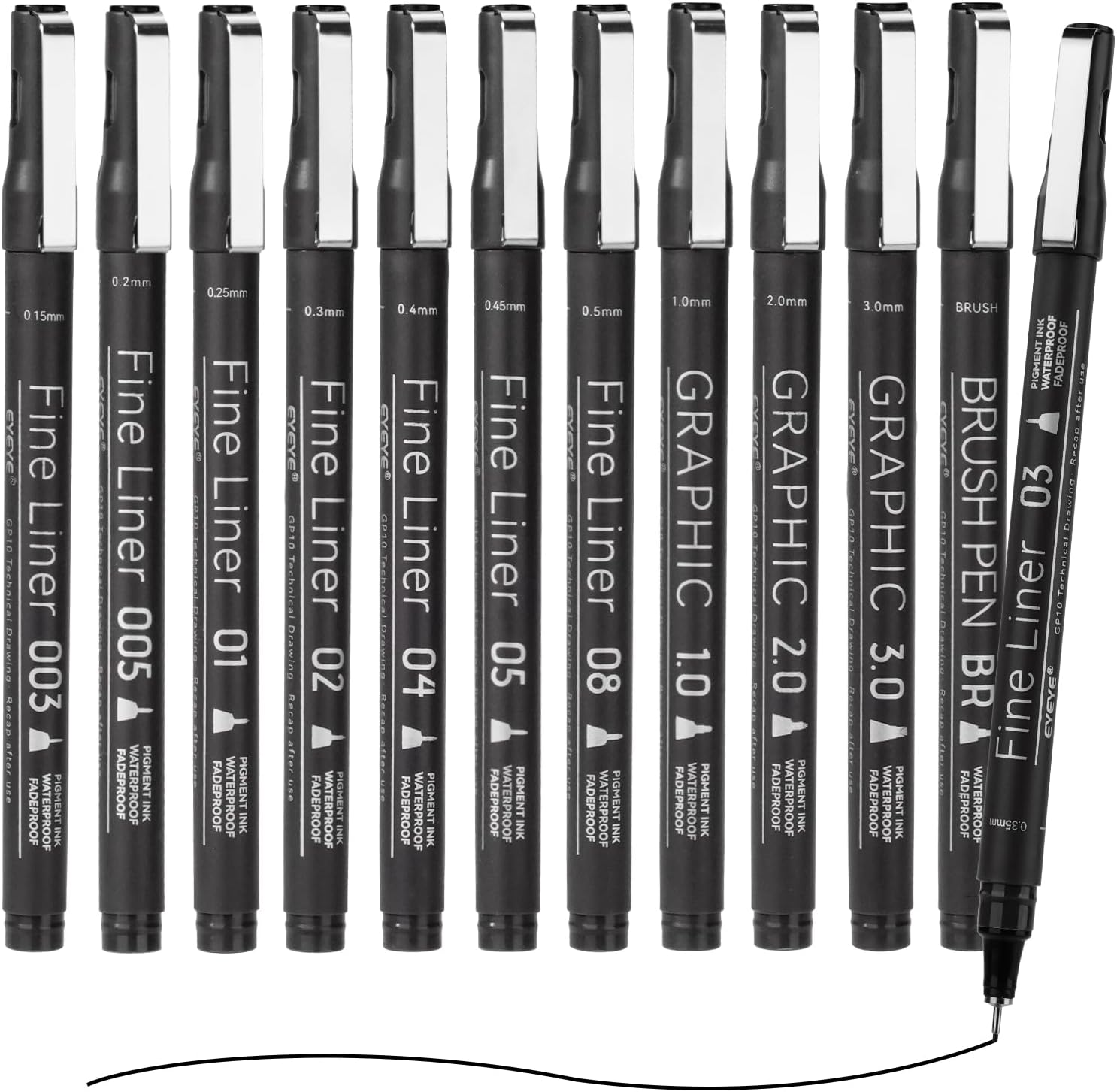 Micro Fineliner Pens Set, 12 B - Archive Box Set 리뷰 및 가격