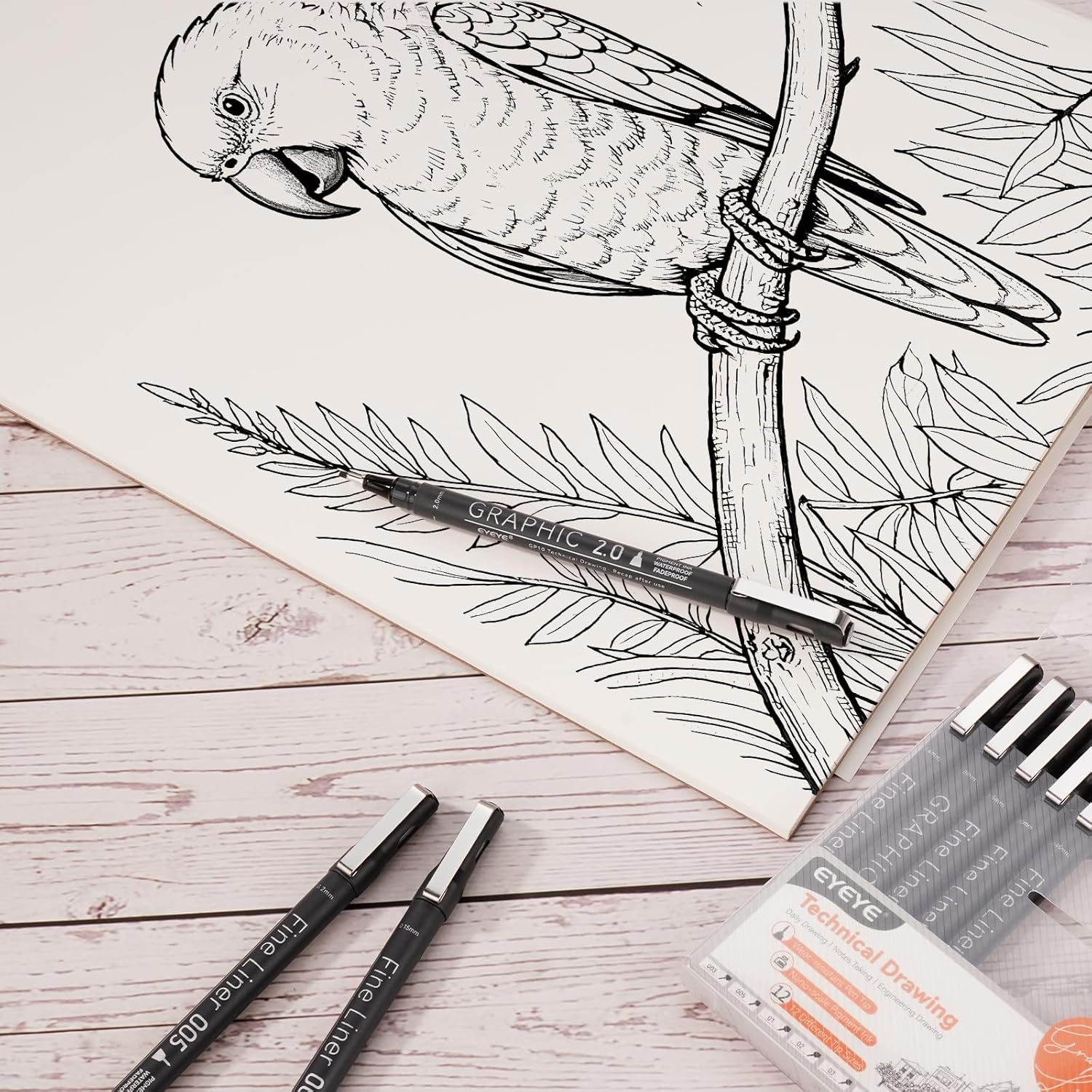 Micro Fineliner Pens Set, 12 B - Archive Box Set 리뷰 및 가격
