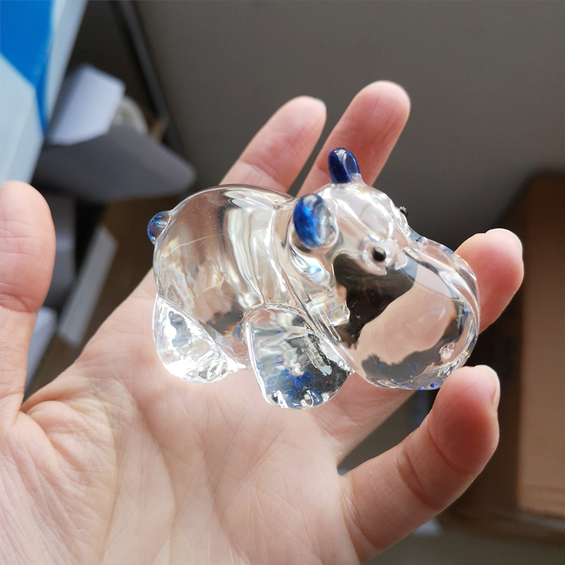 1PC Crystal Hippo Figurine Col - Paper Weight Crystal 리뷰 및 가격