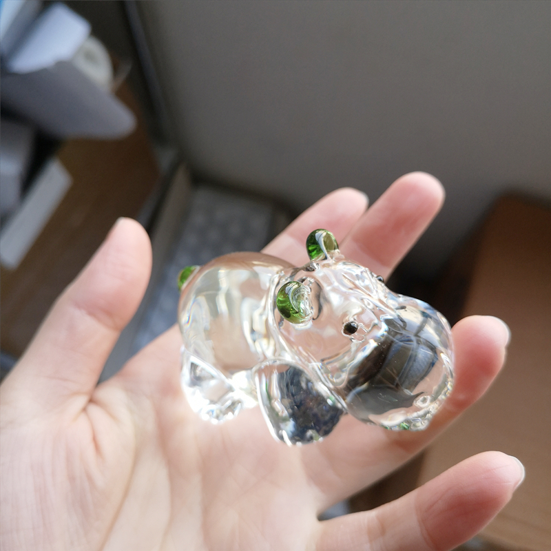 1PC Crystal Hippo Figurine Col - Paper Weight Crystal 리뷰 및 가격