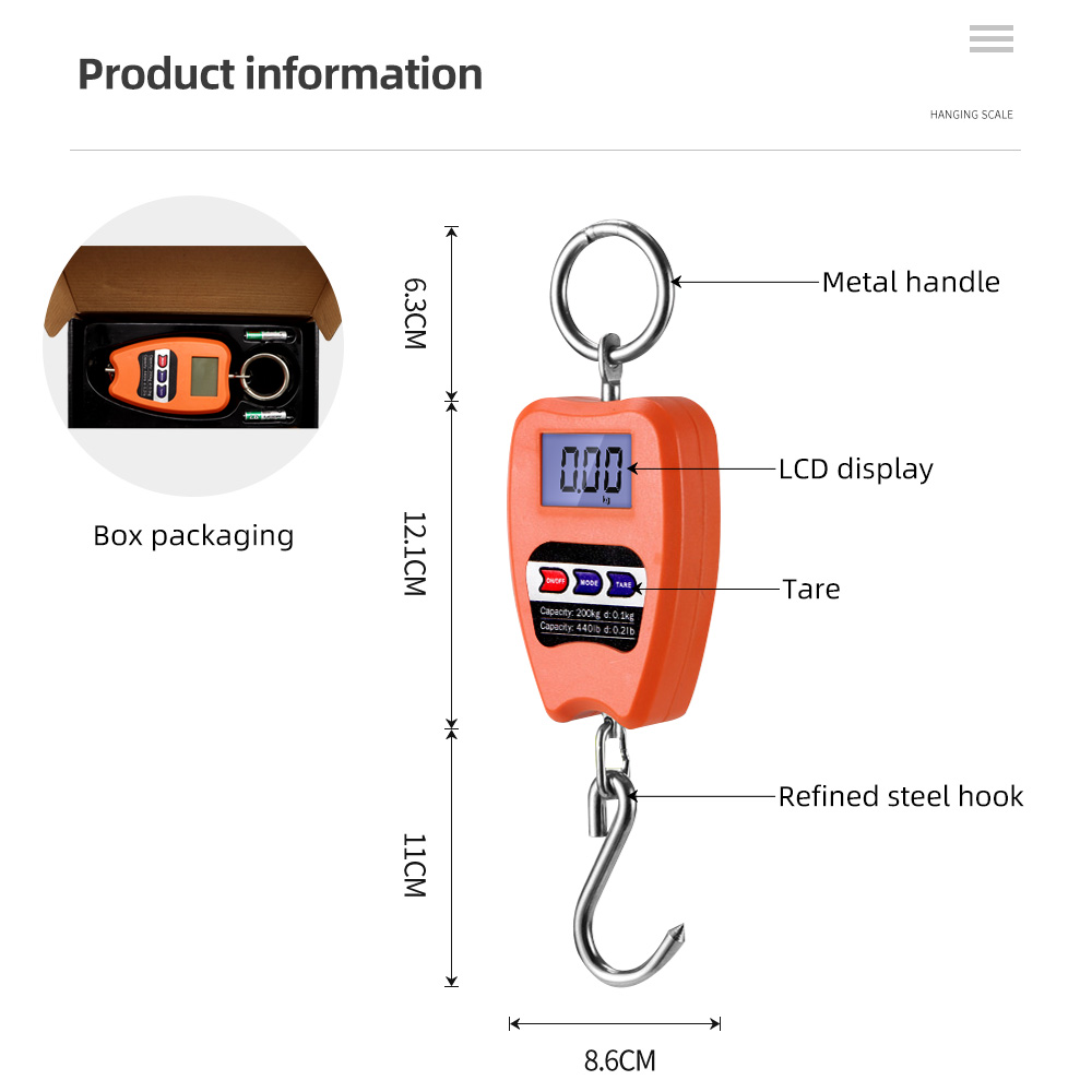 200kg/440lb Crane Scale Digita - Tape Dispenser Weighted 리뷰 및 가격