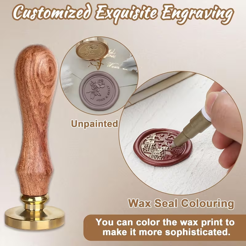 Custom Your Logo 25/30/40/50mm - Wax Seal Stamp Set 리뷰 및 가격