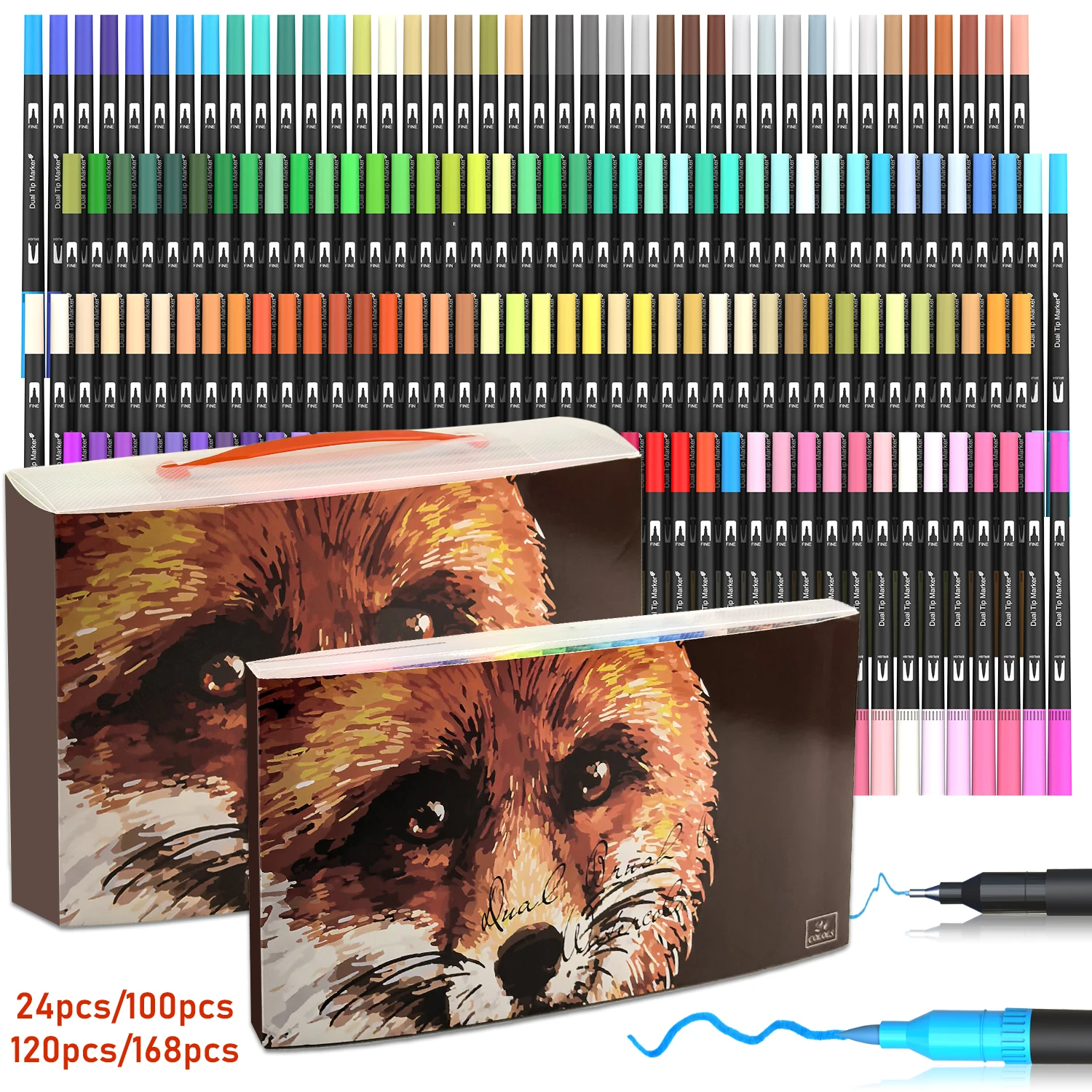 Dual Brush Pens Art Markers, 2 - Correction Pen Fine 리뷰 및 가격