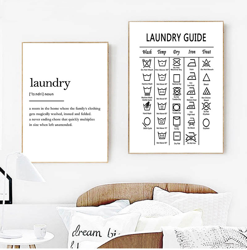 Laundry Guide Canvas Painting  - Ink Blotter Paper 리뷰 및 가격