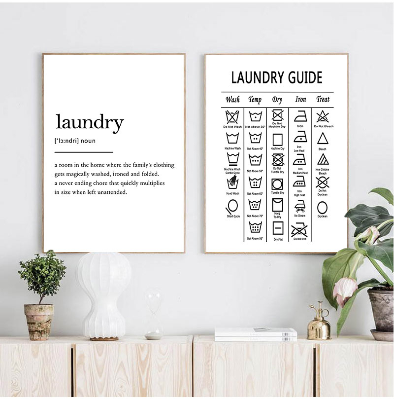 Laundry Guide Canvas Painting  - Ink Blotter Paper 리뷰 및 가격