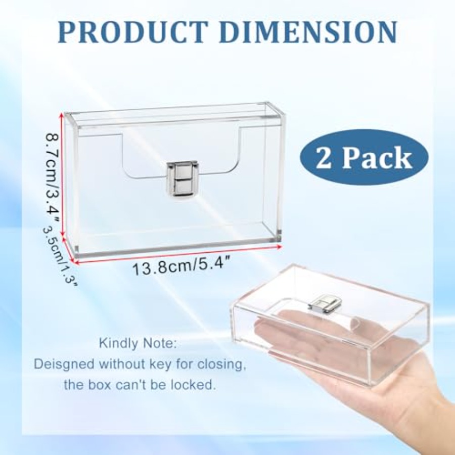 2 Pack Clear Acrylic Index Car - Card Index Box 리뷰 및 가격