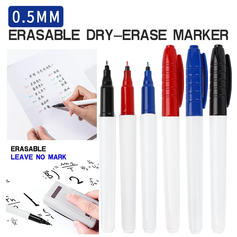 6pcs Color Erasable Whiteboard - Correction Pen Fine 리뷰 및 가격