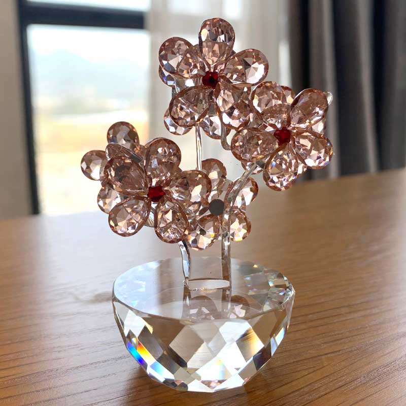 K9 Crystal Plum Flower Figurin - Paper Weight Crystal 리뷰 및 가격