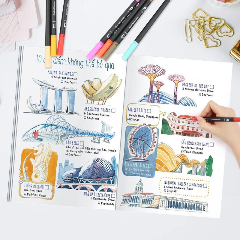 12 Colors Artist Coloring Mark - Correction Pen Fine 리뷰 및 가격