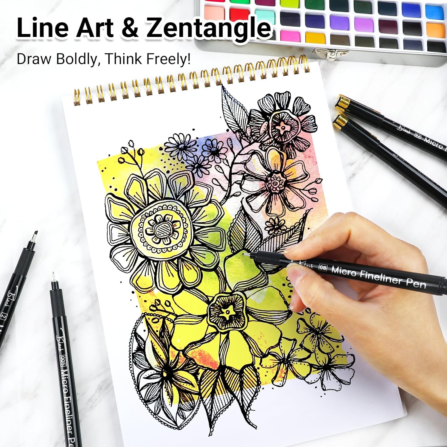 16 Black Fine Liner Pens Set,  - Archive Box Set 리뷰 및 가격