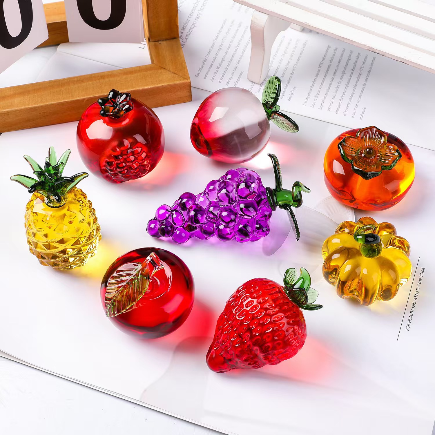 Crystal fruit Paperweight with - Paper Weight Crystal 리뷰 및 가격