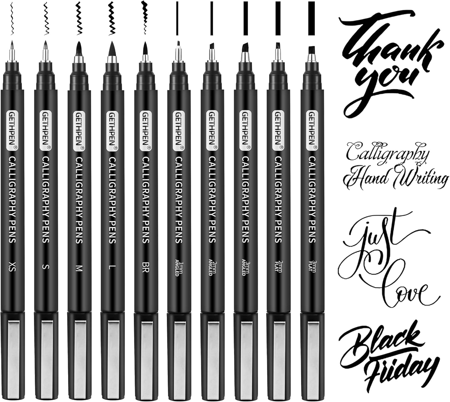 10 Size Calligraphy Pens Set f - Archive Box Set 리뷰 및 가격