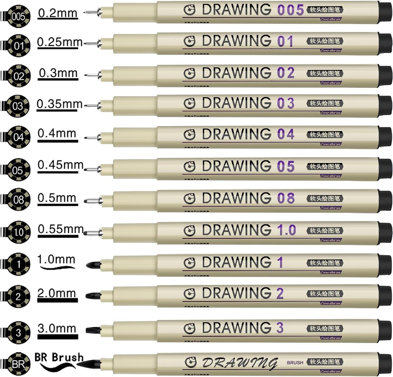 12 Black Micro Fineliner Drawi - Archive Box Set 리뷰 및 가격