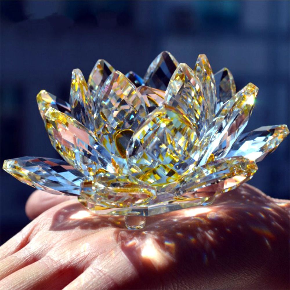 Crystal Lotus Flower Figurine  - Paper Weight Crystal 리뷰 및 가격