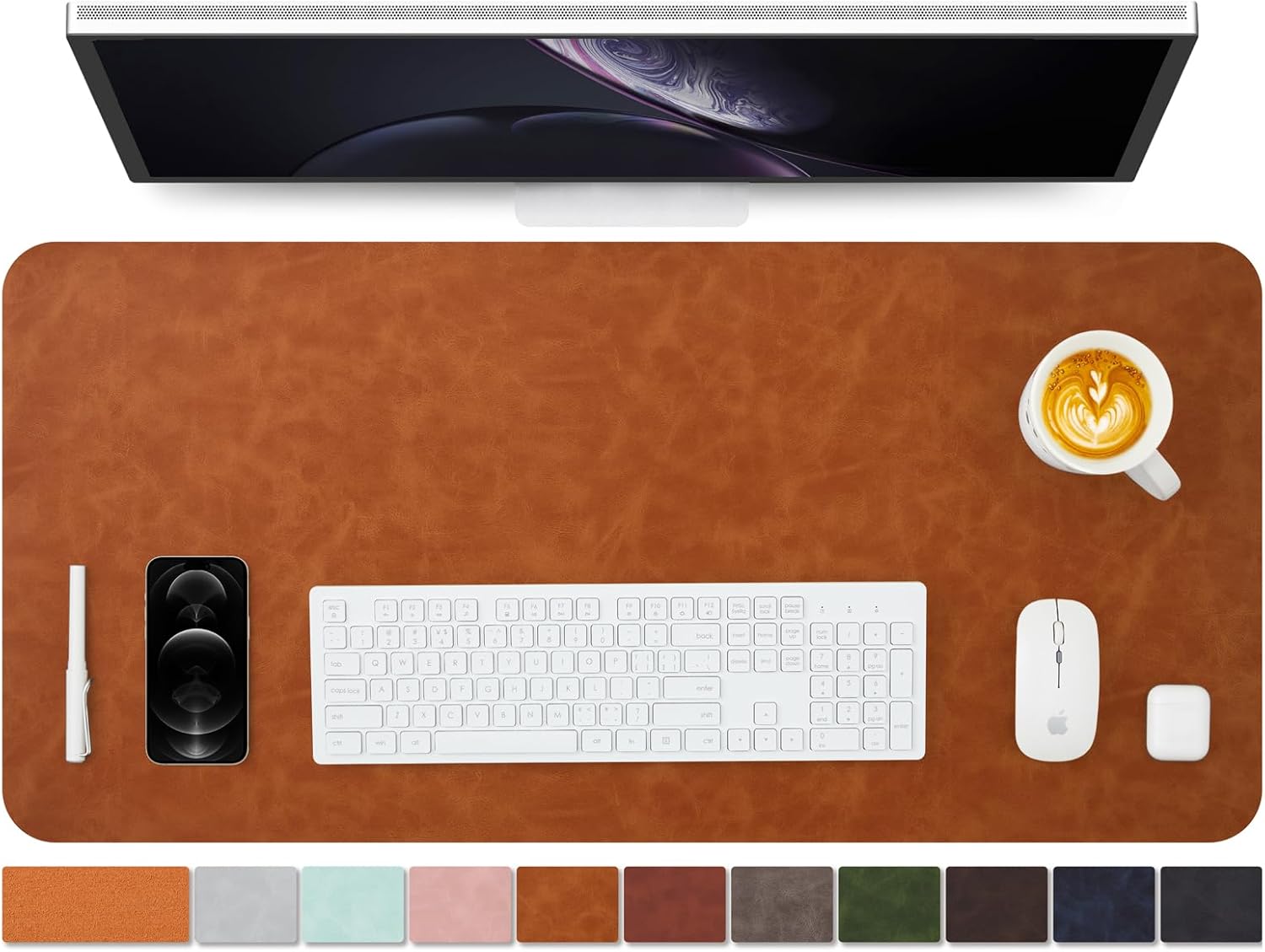 Distressed Leather Desk Mat -  - Leather Desk Pad 리뷰 및 가격