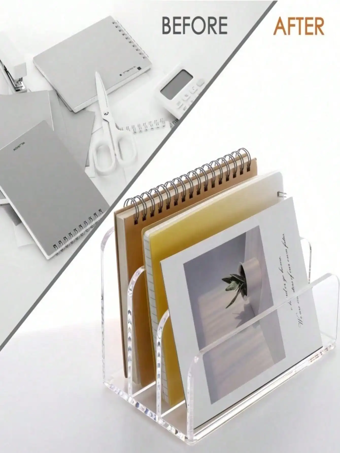 1Pc Acrylic File Folder, Desk  - Magazine Holder Rack 리뷰 및 가격
