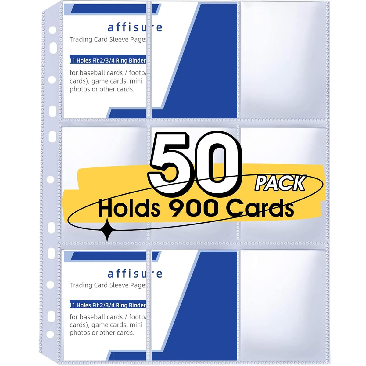 50 Pack 9 Pocket Card Sleeves  - Card Index Box 리뷰 및 가격