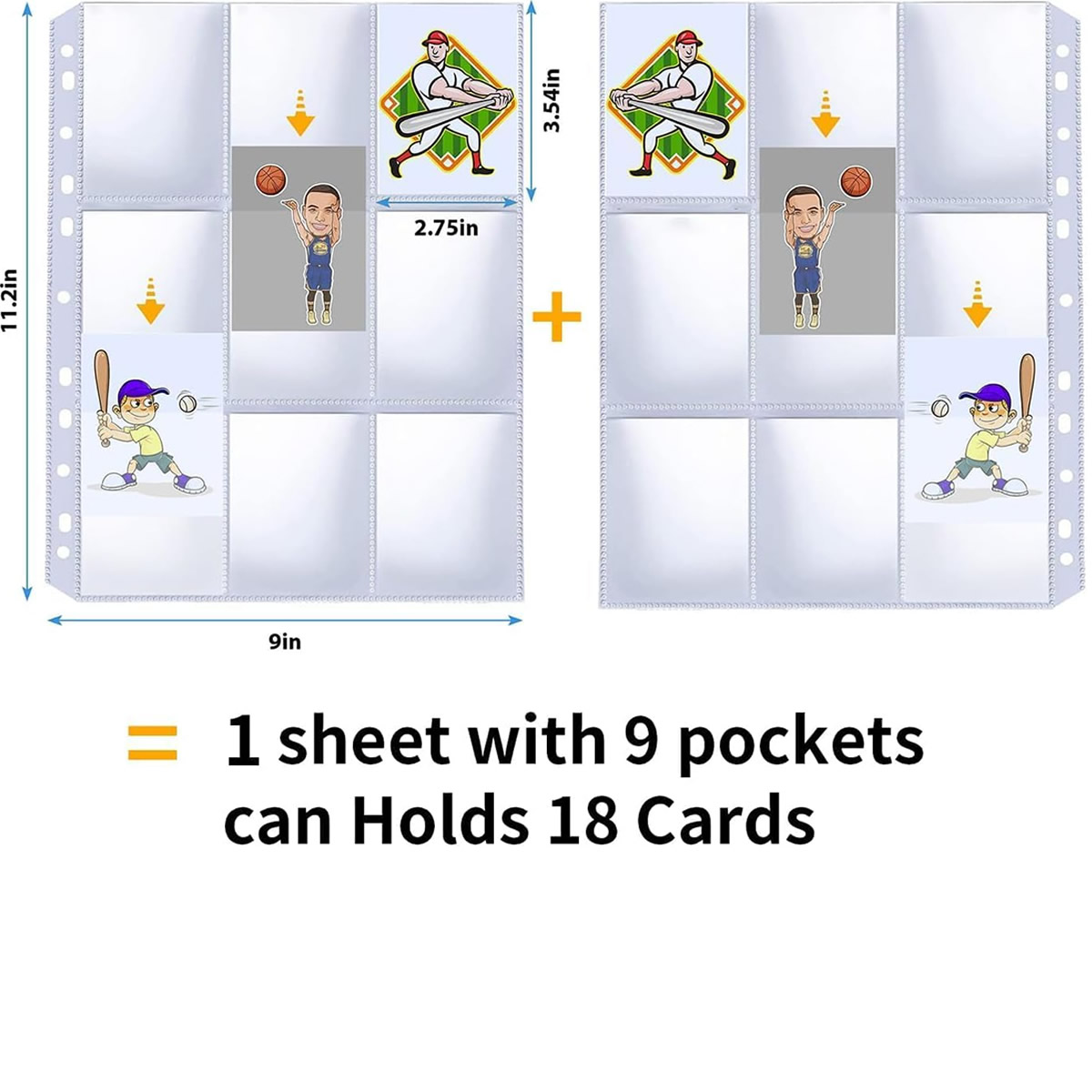 50 Pack 9 Pocket Card Sleeves  - Card Index Box 리뷰 및 가격