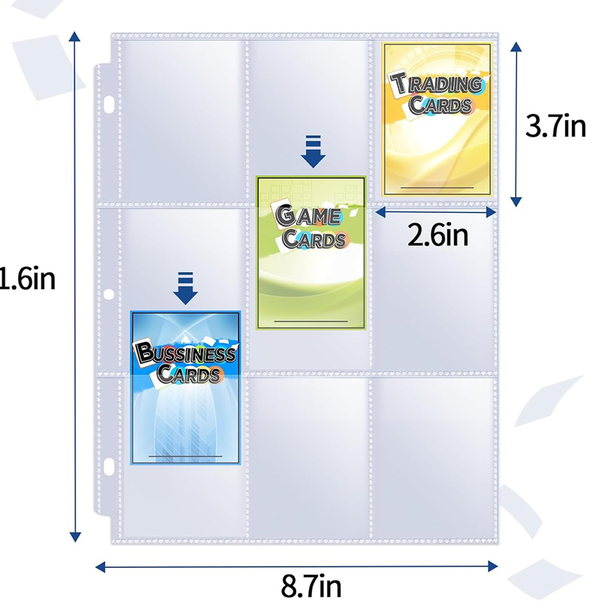 50 Pack 9 Pocket Card Sleeves  - Card Index Box 리뷰 및 가격