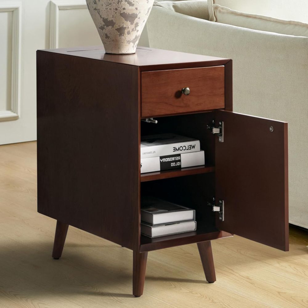 Walnut Charging Station End Ta - Magazine Holder Rack 리뷰 및 가격